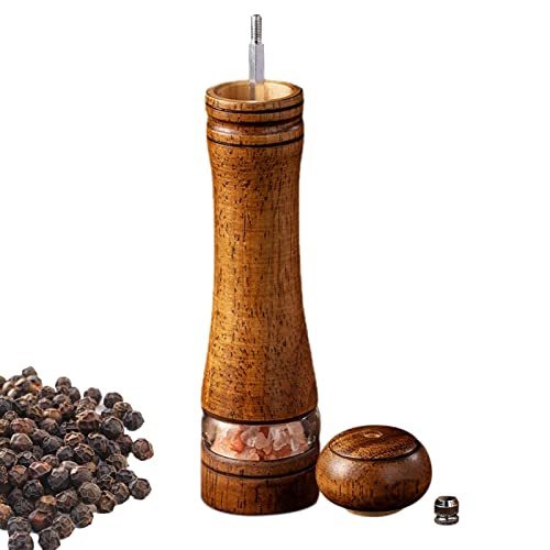 Moedor de pimenta - Saleiros e Pimenteiros de Madeira - Moedor de sal manual com rotor de cerâmica a