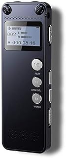 Tschisen Digital Voice Recorder,Metal Body,Pocket Size,1536kbps HD Audio Dictaphone with Playback,Noise Reduction,Auto Activation,MP3,Rechargeable