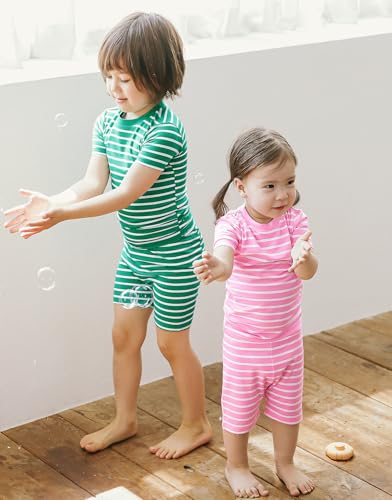 Vaenait Infant Toddler Kids Junior Girls Boys Summer Viscose Soft Stripe Short Sleepwear Pajamas Pjs Set4