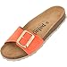 Produktbild Palado Pantoletten Damen Malta EGS Haze  elegante Sandalen Made in Spain - bequeme Hausschuhe mit Kork-Fußbett - modische Sommerschuhe Orange UK7 - EU40