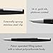 Lamy 2000 black - elegant Fountain Pen in robust fibreglass barrel - 14 ct. gold nib, partially platinum-plated - nib size EF