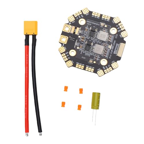 ZAICOLER Efficient Power Supply 12S Distribution Board for High Current FPV Drone Power Distribution Board for Racing Drones, Black 2.6x2.6x0.4in