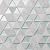 Bedrosians Kaikos 1.75" Triangle Glass and Stone Mosaic in Blue and White Carrara