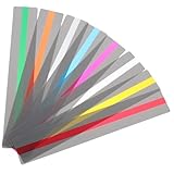 COOLHIYA 8pcs Colored Overlay Bookmark Strips Lightweight Pet Reading Guide Rulers for Book Tracking and Focus Enhancement Suitable for All Book Types Reading Helper for Students and Avid