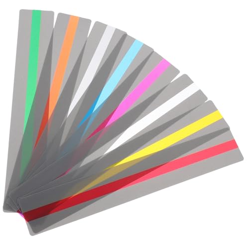 COOLHIYA 8pcs Colored Overlay Bookmark Strips Lightweight Pet Reading Guide Rulers for Book Tracking and Focus Enhancement Suitable for All Book Types Reading Helper for Students and Avid
