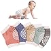 Simoda Knieschoner Baby Krabbeln 5 Paar Baby Knieschützer mit Gummipunkte Verstellbare Anti Rutsch Krabbelhilfe Baumwolle Beinlinge Unisex Atmungsaktiv Elastische Socken