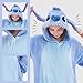 GONAAP Unisex Adult Stitch Onesie Pajamas Animal One Piece Costume Cosplay Sleepwear (Stitch, 13-14Years)