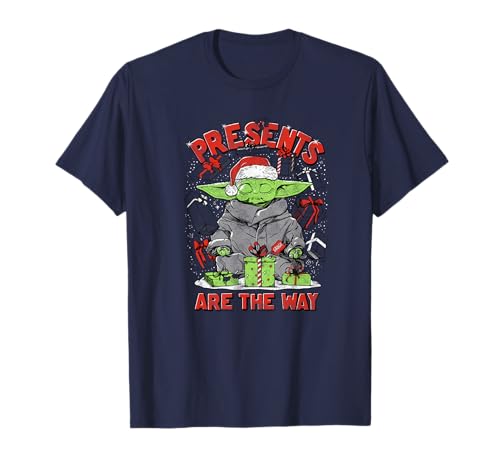 T-shirt Noël Grogu imprimé graphique Star Wars coton de qualité supérieure