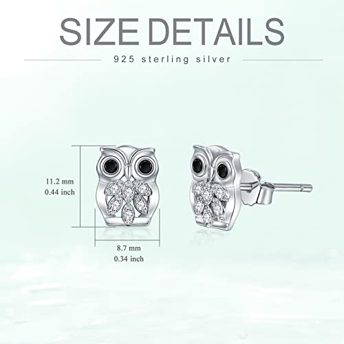Owl Stud Earrings Sterling Silver Owl Earrings For Women Small Stud Earrings Owl Jewelry For Girls #TOP2