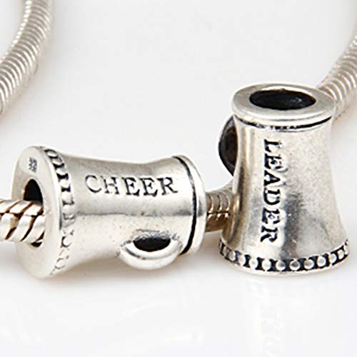Cheer Charms Sterling Silver Cheerleader Charm Sport Charm Anniversary Charm Birthday Charm For Diy Charms Bracelet #TOP3