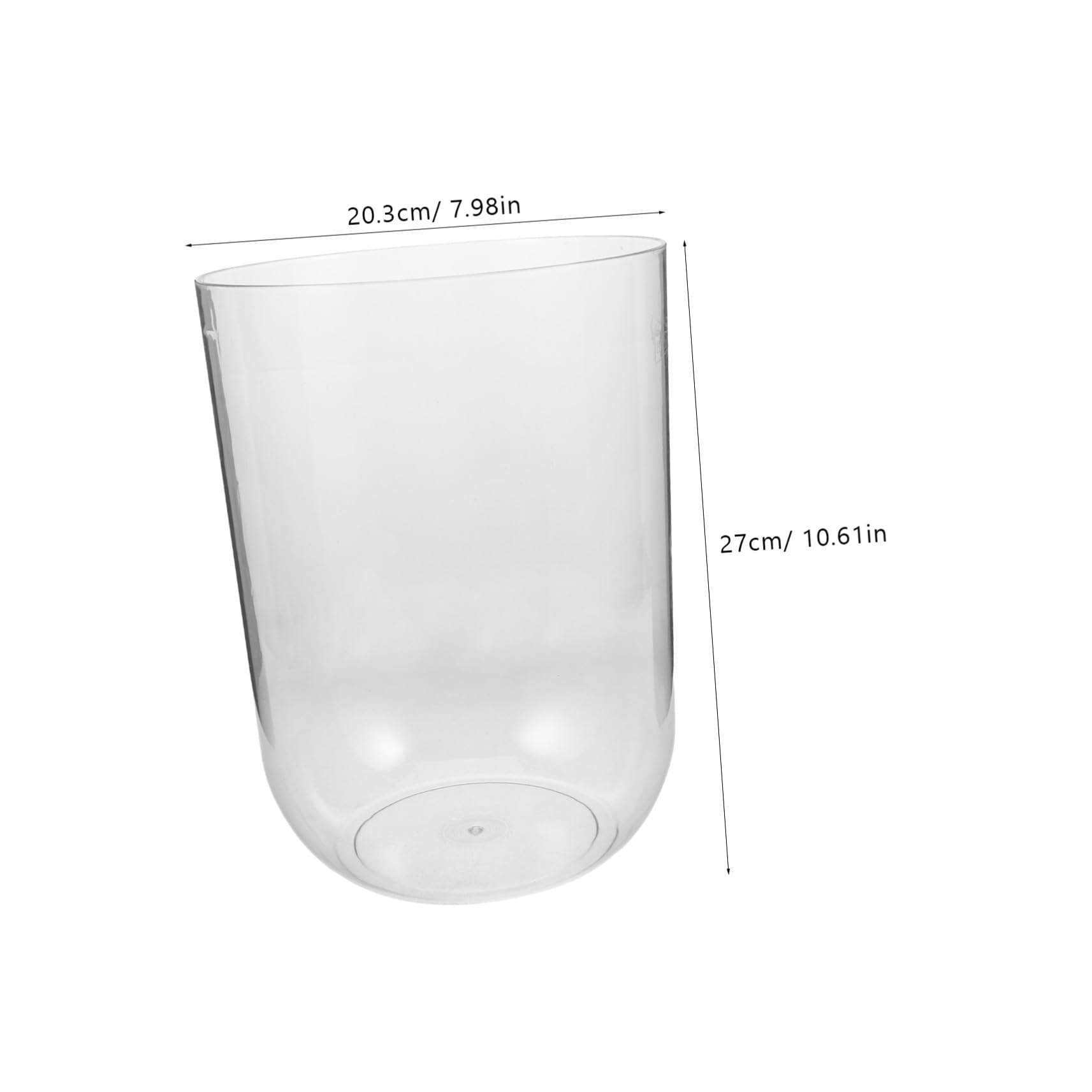 Toyvian Aquarium à Tortue Ronde Cylindrique Réutilisable 8l en Plastique Transparent Compact pour Bureau Écologique Débutant Écologique et Mini Aquarium de Table