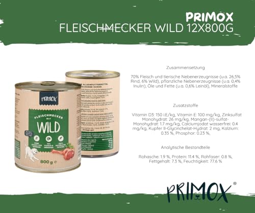 Primox | Wild 2x6x800g | Sparpaket | Hundefutter
