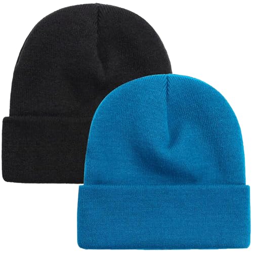 Image of ZOORON Beanie for Men Women Warm Winter Hat Unisex Soft Knit Cuffed Beanie