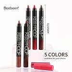 Boobeen Matte Lipstick Pencil Lip Crayon Stick Matte Velvet Lipgloss Creamy Lip Liner Full Coverage High Pigment Waterproof Non-Fade Lipstick for Women, Matte Lip Stain with Smooth Makeup - Image 3