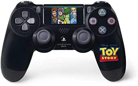 Vista 7 de Skinit Calcomanía para juegos compatible con PS4 Pro/Slim Controller, diseño oficial de Disney Toy Story Alien Collage