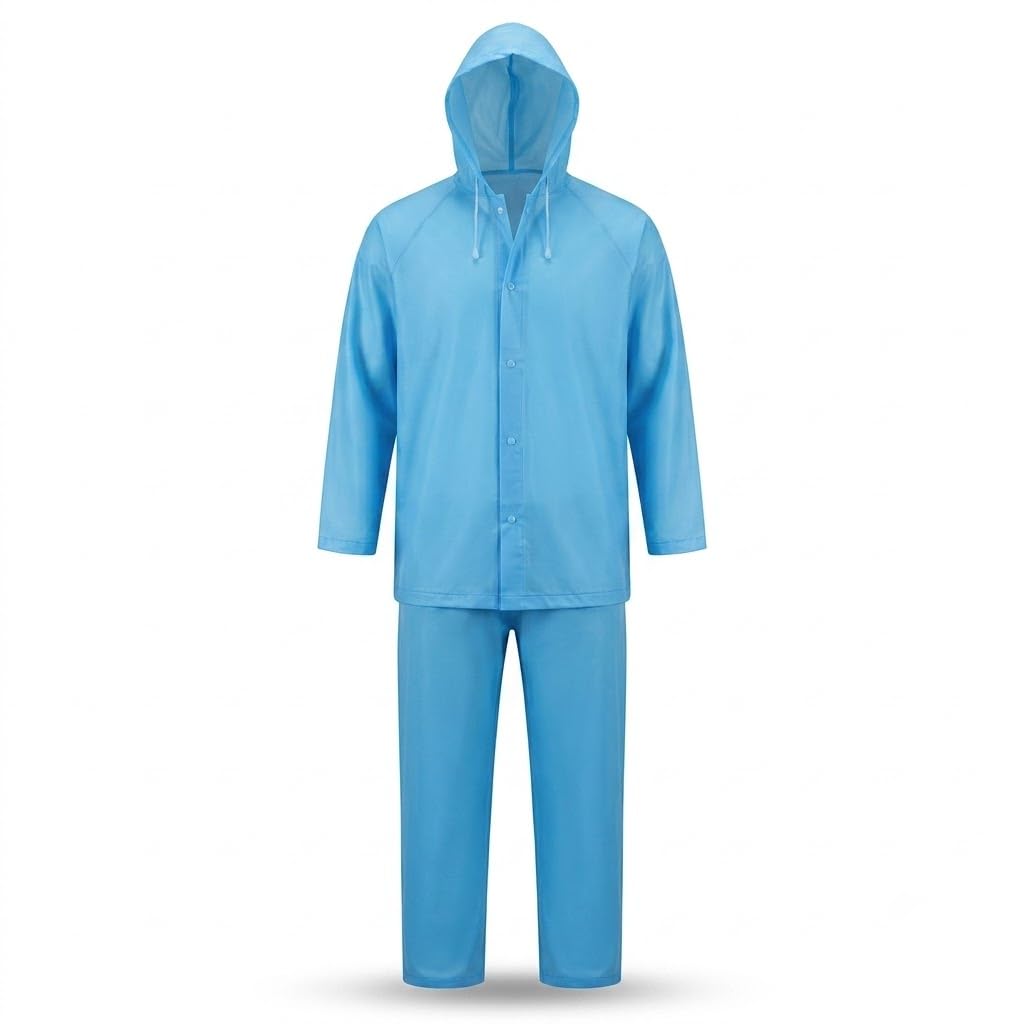 𝐄𝐯𝐞𝐫𝐲𝐝𝐚𝐲 𝐄𝐬𝐬𝐞𝐧𝐭𝐢𝐚𝐥𝐬 | 𝟏 𝐘𝐞𝐚𝐫 𝐖𝐚𝐫𝐫𝐚𝐧𝐭𝐲 | Waterproof Rain Suit for Men & Women, Hooded PVC Jacket & Pant Set, Reusable Rain Wear for Bike Riding, Trekking-image-30