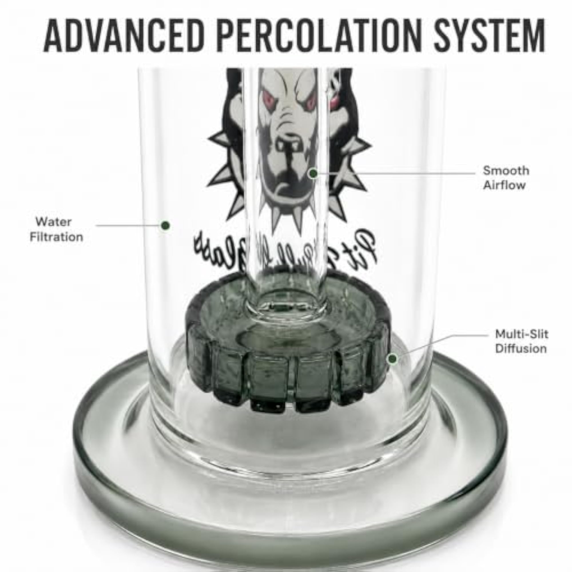 10 Inch Borosilicate Bong with Circular Percolator