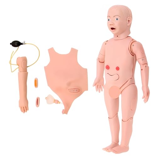 Opaeroo Child Nursing Manikin 3ft Full Body Kid Care Model with Boys and Girls Interchangeable Skins for Nursing Medical Training Teaching Supplies Patient Care Skills Mannequin
