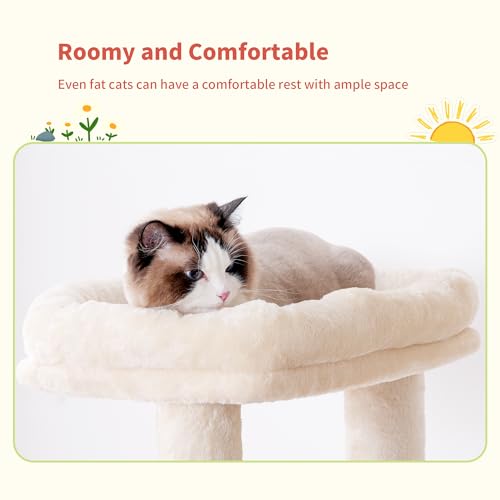 Image of Hey-brother Cat Tree Tower with Multi-Level Duty Scratching Posts, 0MPJ039M