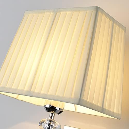 ウォールランプモダンなファブリックランプシェードE27ステンレス鋼読書LEDデュアルリビングルームベッドルームライト装飾、モダンなウ