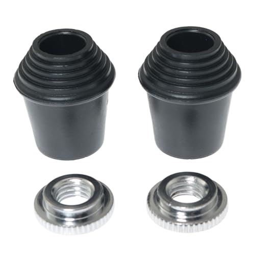 RLECS - 2 juegos de patas para bombo con tacos antideslizantes de goma y tuercas de fijación, diámetro 1,3 x 1,14 pulgadas, accesorios profesionales para instrumentos musicales miniatura 1