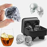 3D Skull Silicone Mold Ice Cube Maker Ice Trays for Freezer Tray Silicone Ice Cube Tray DIY Tool Whi