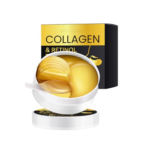 Retinol & Collagen Under Eye Patches, 30 Pairs Hydrogel Eye Pads for Dark Circles and Puffiness, Anti-Aging Moisturizing, Firming Eyes Mask Skincare, Helps Reduce Wrinkles Puffy & Bags