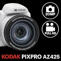 KODAK Pixpro Astro Zoom AZ425 - Digitale Bridge-Kamera, 42X optischer Zoom, 24 mm Weitwinkel, 20 Megapixel, 3-Zoll-LCD, Full HD 1080p Video, Li-Ionen-Akku - Rot – Ansicht 2