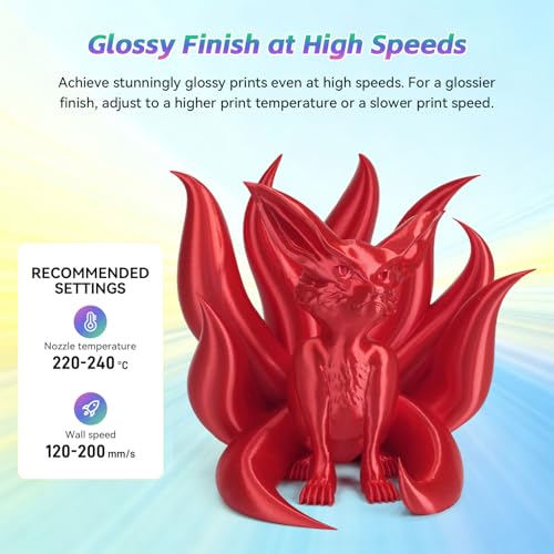 Image of FLASHFORGE Silk+ PLA Filament 1.75mm Red, Silky Texture 3D Printing Filament, Enhanced Layer Adhesion with Stunning Surface Finish; Chrome-Like Brilliance and Silk-Smooth Perfection