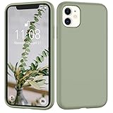 HGH iPhone 11 Hülle Liquid Silikon,Handyhülle iPhone 11 Case Cover [Soft Anti-Scratch Microfiber Lining] Dünn Full Body Protection Stoßfest für iPhone 11 6.1" Kupfer Grün