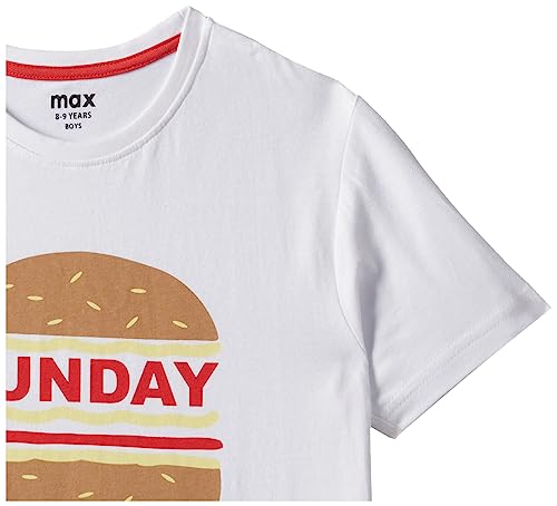 Image of max Boy's Graphic Printed Regular Fit T-Shirt with Crew Neck