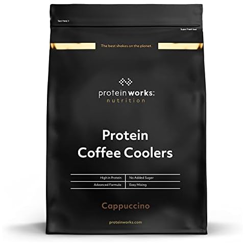 Protein Works - Protein Coffee Coolers | High Protein Coffee Shake | Premium Quality | Cappuccino | 1 Kg Cover