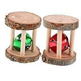 DOITOOL Jouets Molaires en Bois pour Hamsters Lapins 2 Pièces Jouets à Mâcher pour Éviter Les Dents Trop Longues