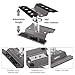 Hobbypark RC Car Stand Work Station with Weight Repair Workstation Aluminum Alloy 360 Degree Rotation Lift Or Lower for 1/12 1/10 1/8 Scale (Titanium)