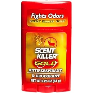 Scent Killer Gold Unscented Deodorant and Antiperspirant for Hunting Scent Control