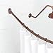 Signature Hardware 911700-48 48" Curved Brass Shower Rod