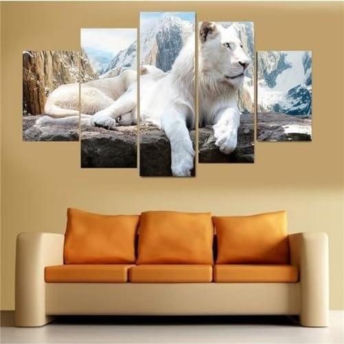 Loisirs Créatifs Point de Croix Peinture Lion | Solution Déco Murale XXL Vide