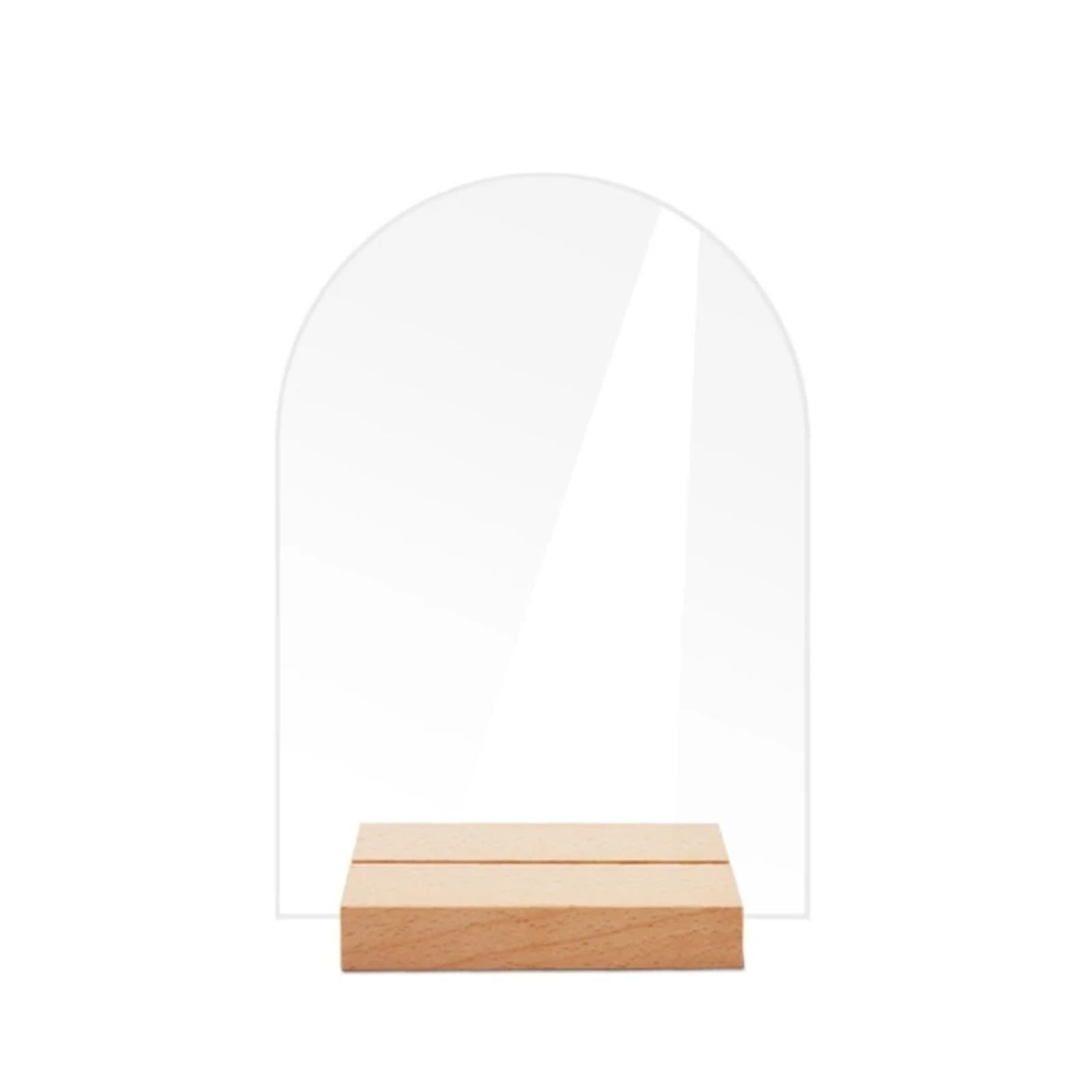 Porta números de mesa Soporte de letrero de mesa con Base de madera, letrero de boda transparente en blanco, soporte de exhibición for Bar, número de lugar, 10 Uds.(BT053)