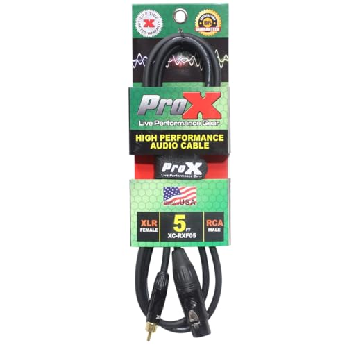 Câble XLR3-F vers RCA Prox XC-RXF05 avec blindage anti-interférence 1,5 m
