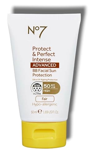 Nō7 | Protect & Perfect Intense Advanced BB Facial Sun Protection - Fair | SPF 50 | Hypoallergenic | 50mL[Imperfect Box]
