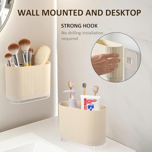 Decovoy Electric Toothbrush Holders for Bathroom, Multifunctional Wall Mounted Tooth Brush Caddy Holder Set with Drainage Holes, Toothbrush Organiser Stand for Toothpaste Razor Bathroom Accessories - Cosy Home Interiors Decovoy Electric Toothbrush Holders for Bathroom, Multifunctional Wall Mounted Tooth Brush Caddy Holder Set with Drainage Holes, Toothbrush Organiser Stand for Toothpaste Razor Bathroom Accessories - Image 2