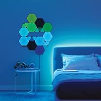 Nanoleaf Shapes Ultra Black Mini Triangle Erweiterungspack, 10 zusätzliche Mini Dreieckigen LED Panels - Smarte Modulare RGBW WLAN 16 Mio. Farben Wandleuchte Innen, Musik Sync, Funktioniert mit Alexa – Ansicht 3