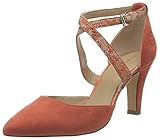 Obermaterial: Leder bugatti Damen 411901703428 RiemchenPumps Knöchelriemchen , Orange (Orange/ Animal Print 3382) , 40 EU