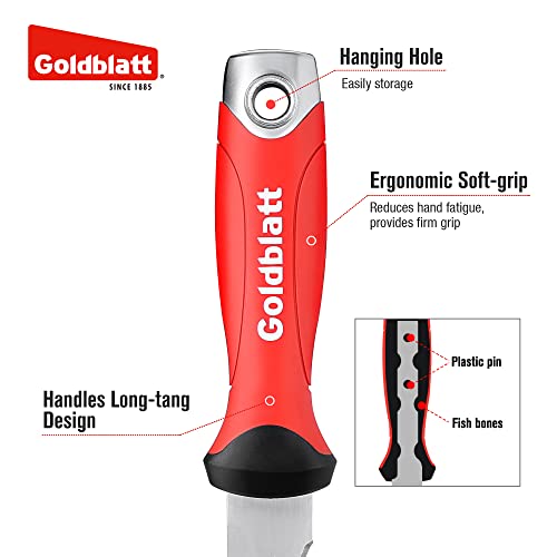 Goldblatt Insulation Knife, 8 Inch Stainless Steel Blade - Serrated Sharp Double Side Utility Knife Tool For Cutting Heat Insulation, Styrofoam - Rockwool Sod Cutter Lawn Repair Garden Knife #TOP4