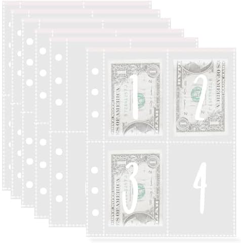 AYWFEY 2 Kit 100 Envelopes Money Saving Challenge Binder Inserts Replacement for A5 6 Ring Money Budget Binder, 100 Day Savings Challenge Binder Accessories, Saving Money Challenges Book to Save $5050 Cover