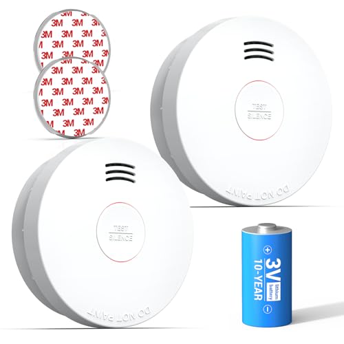 SITERWELL 10-year Battery Photoelectric Smoke Detector (GS525A) 2 Pack