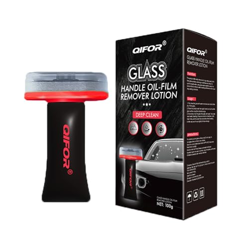 QIFOR Oil Film Remover for Car Windshields and Windows, Automotive Glass Cleaner for Oil Residue & Road Grime, Improves Visibility & Safe Driving (1 PCS)
