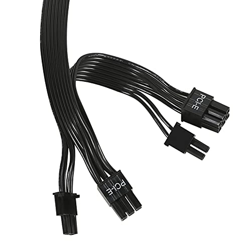 Certusfun Pcie Cable For Evga, 65Cm Male To Male 8 Pin To Dual 6+2 Pin Gpu Power Cable For Evga G+ G2 G3 G5 G6 Ga Gm Gt P2 P3 P5 P6 P+ T2 T3 (65Cm+15Cm) #TOP6