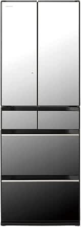 日立 冷蔵庫 幅65cm 540L クリスタルミラー R-HXC54T X 6ドア フレンチドア 大容量 スマートフォン連携 まるごとチルド商品画像