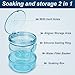 Maoerdental Retainer Cleaner Case,Double Layer No-Leak Denture Cup for Soaking Dentures, Denture Bath for Invisalign Aligner,Retainers,Mouth Guard,Night Guard (Blue)